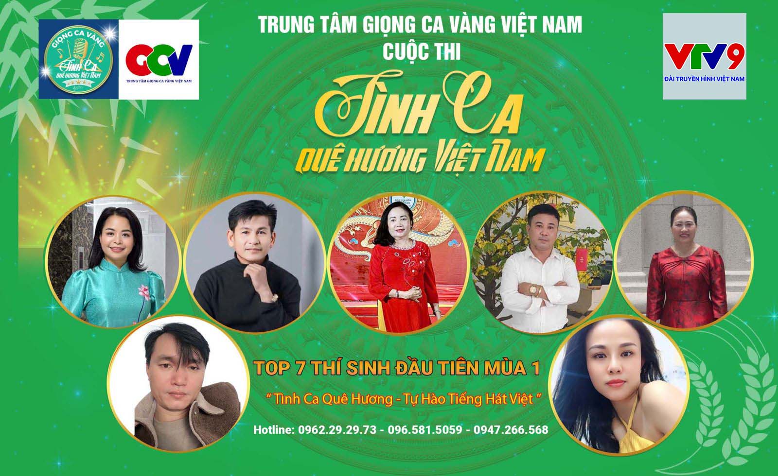 Top 7 thí sinh đầu tiên dự thi Tình ca quê hương Việt Nam